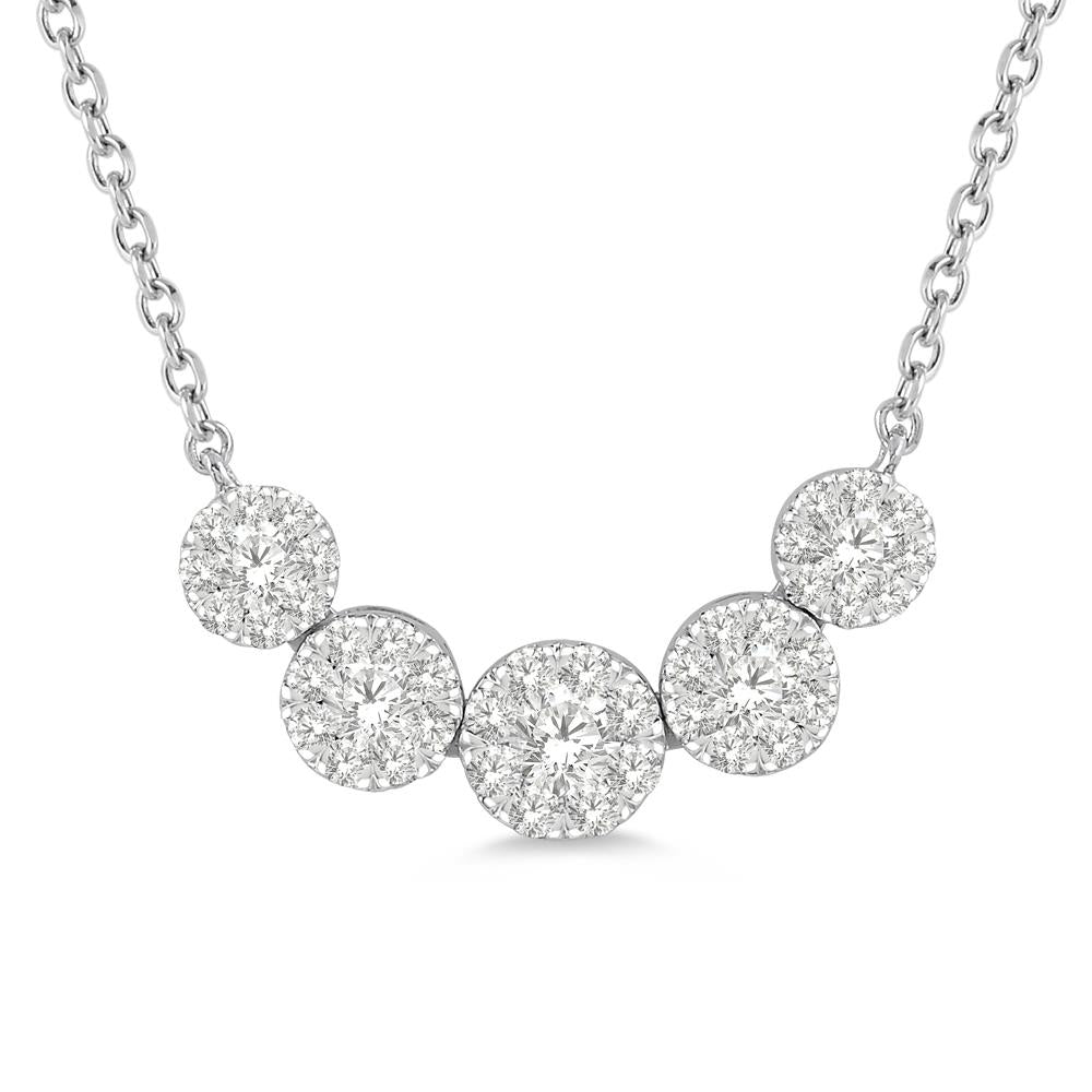 Jilco Inc Diamond Cluster Necklace
