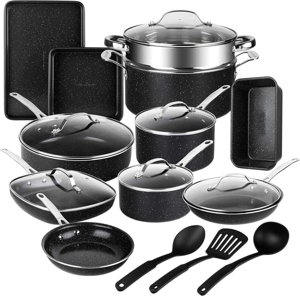 GraniteStone Cookware Ceraluxe Ceramic Set (Express) Size 20 Pieces