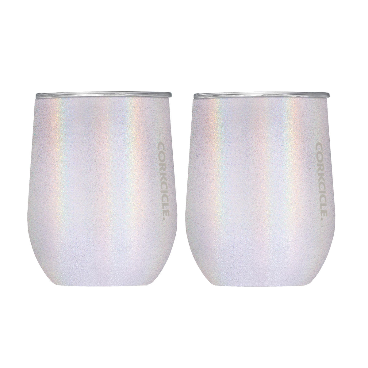 Corkcicle 12oz Stemless Wine Cup - Sparkle Unicorn Magic, 2 Pack