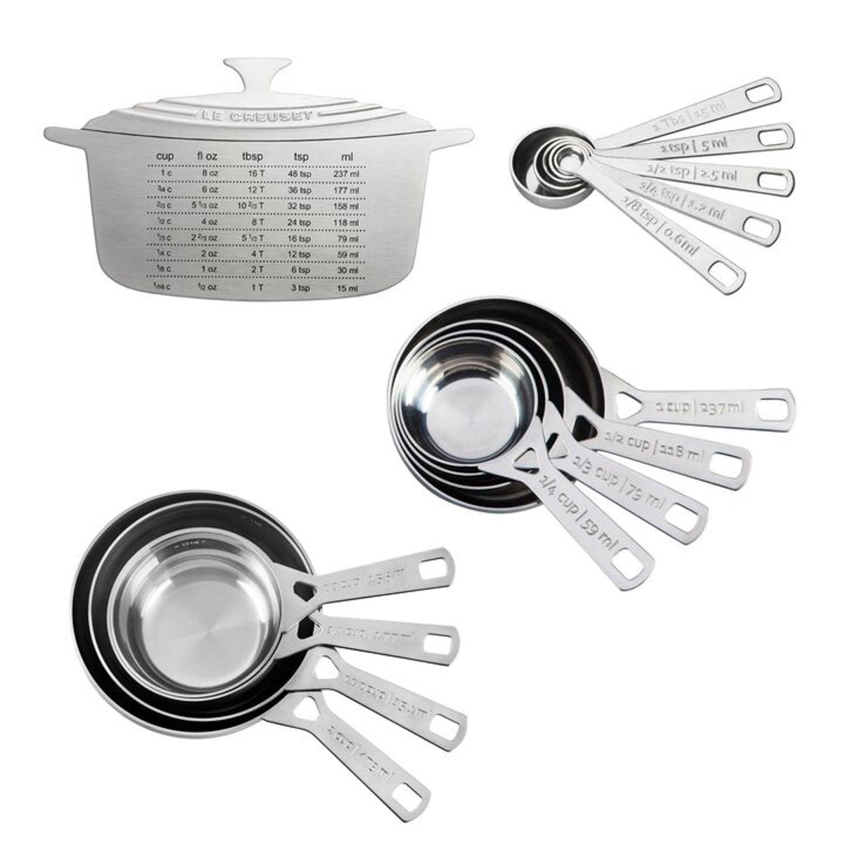 Le Creuset 14pc Stainless Steel Measuring Cup Set