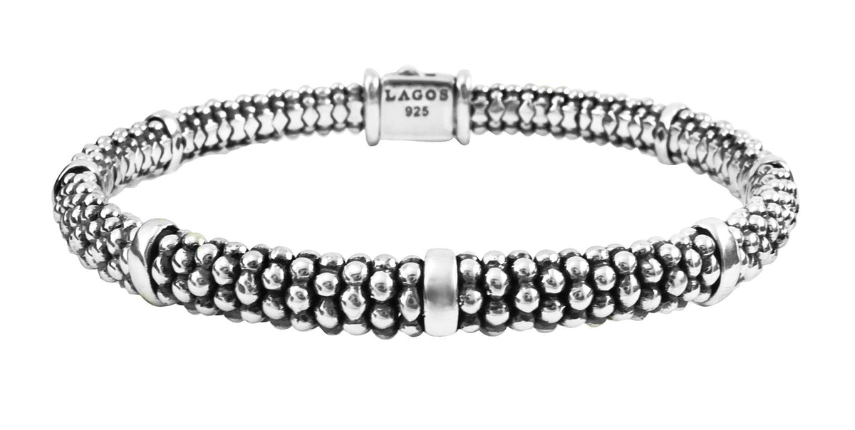 Lagos Sig. Caviar Petite Oval Rope Bracelet