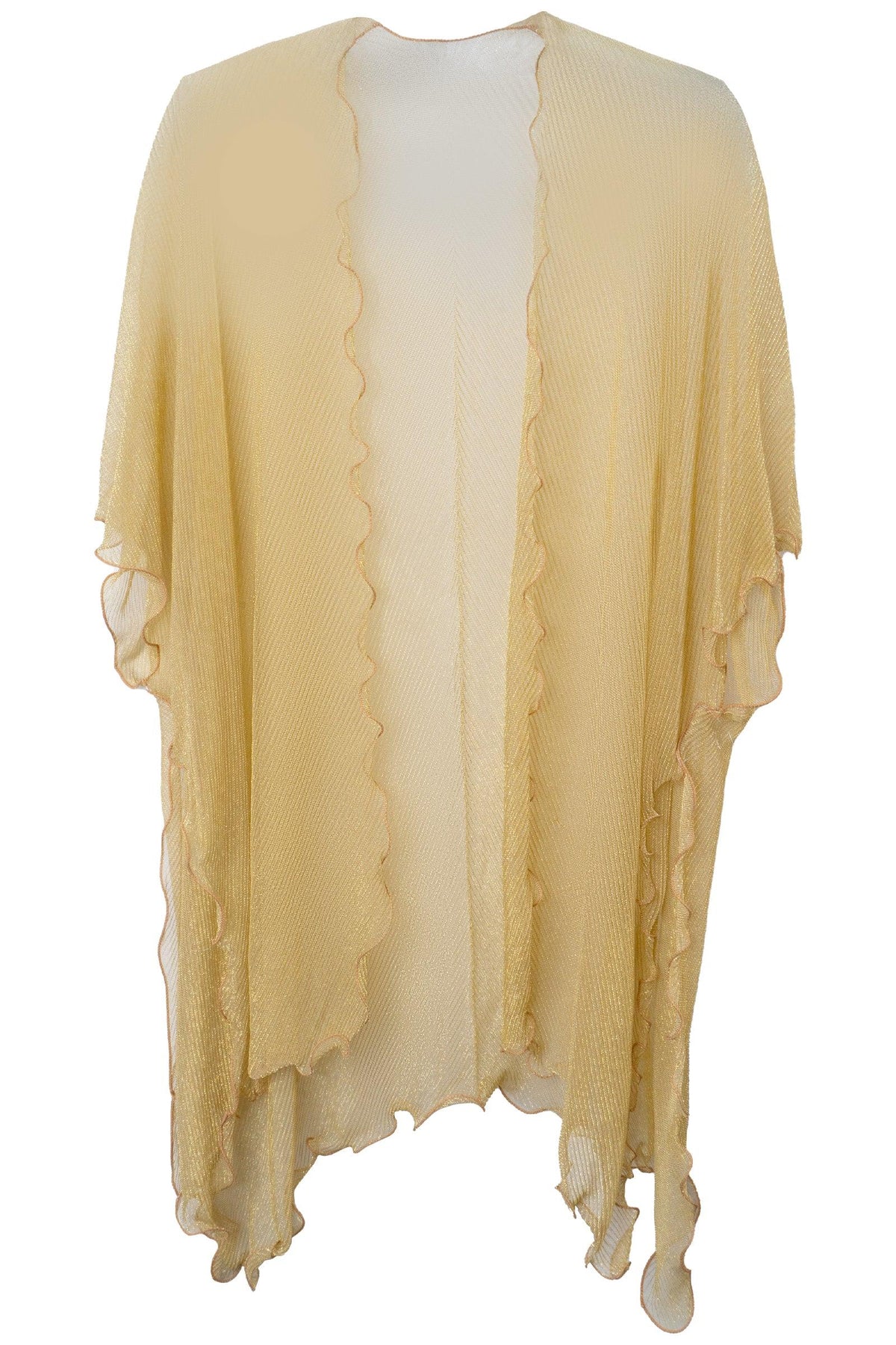 Jessica McClintock Pleated Kimono with Lattice Edge