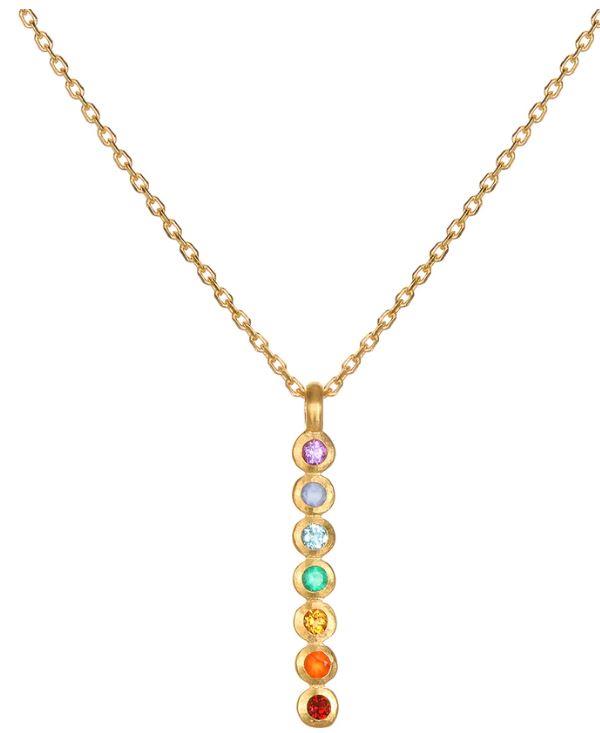 Satya Multi Stone Chakra Stick 18" Necklace