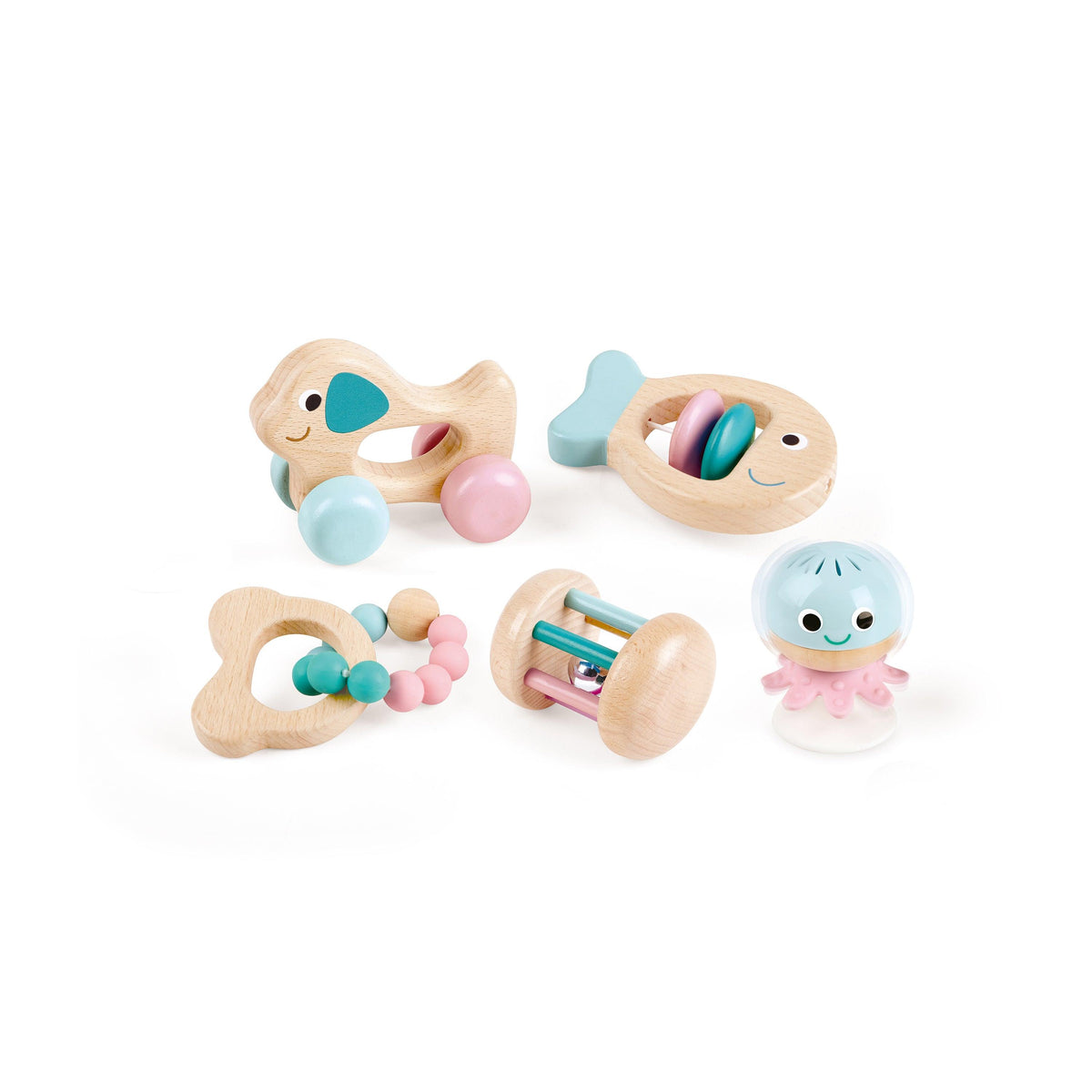 Hape 5pc Wooden Multi-Stage Sensory Gift Set
