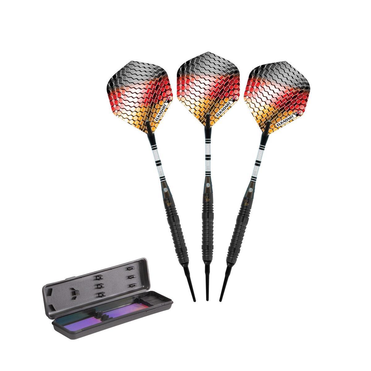 Elkadart Titanium 90% Tungsten Soft Tip Darts Black Titanium Coating 18 Grams