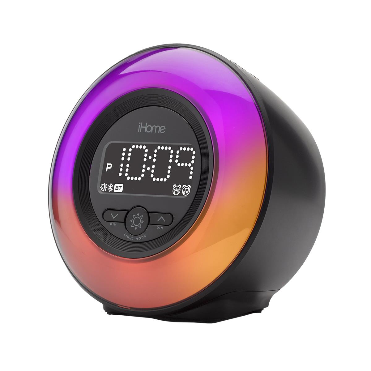 iHome Powerclock Glow Bluetooth Color Changing Alarm Clock IBT295B