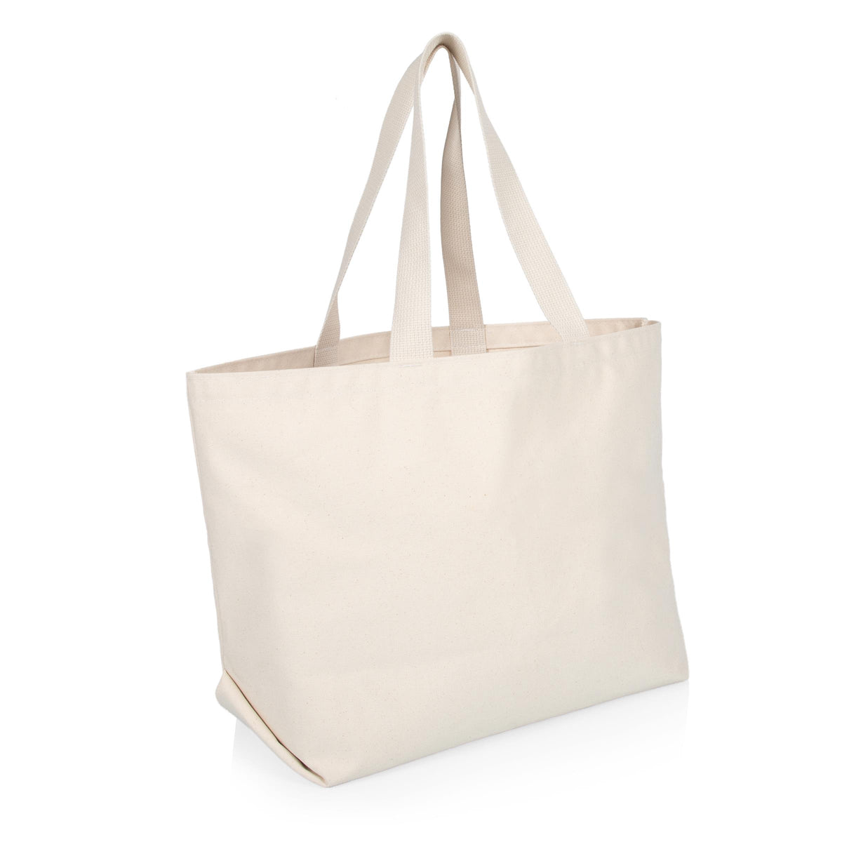 Picnic Time XL Canvas Tote Bag Made in USA, (White)