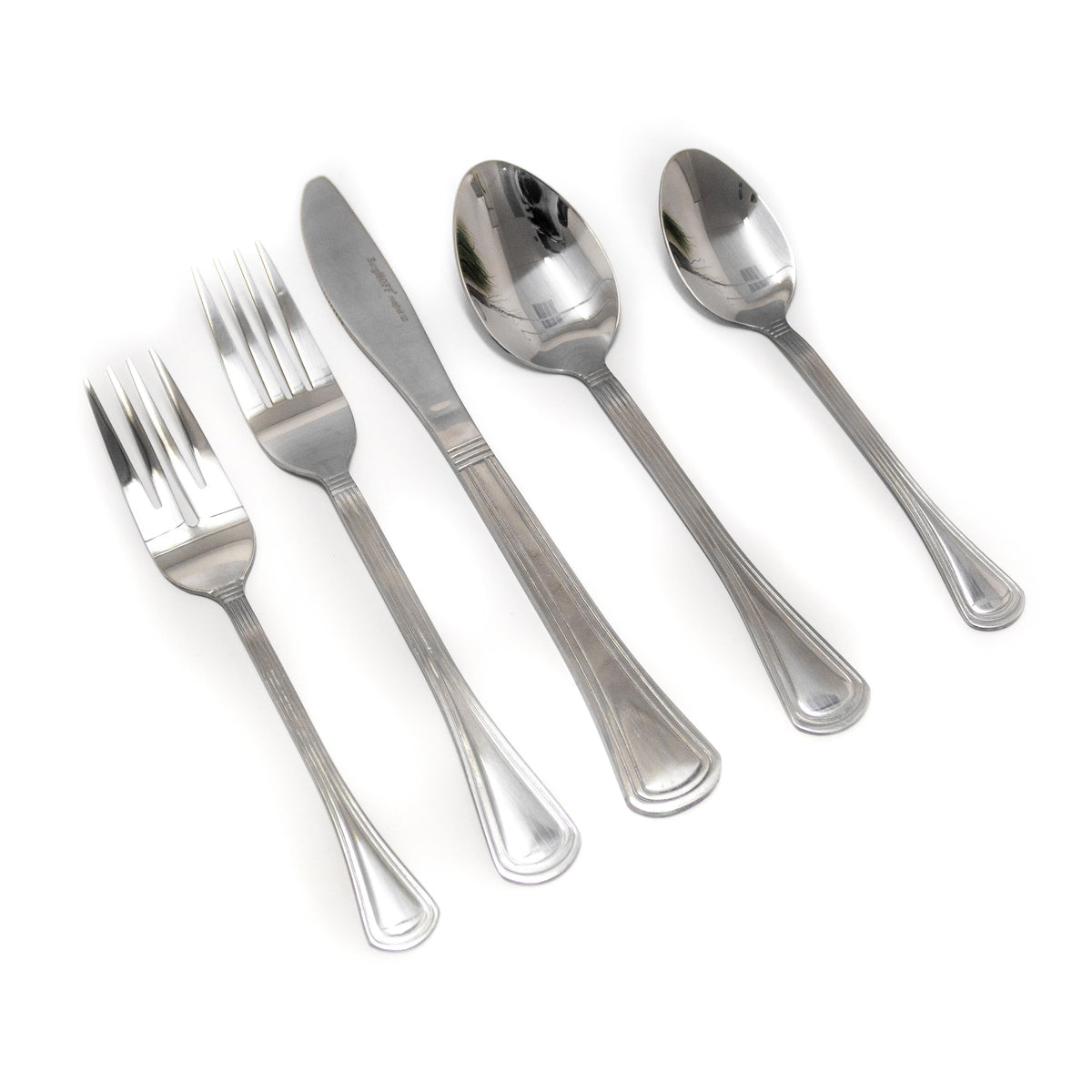BergHOFF Two-Tone Matte 20pc Flatware Set 18/0 SS, Serv for 4