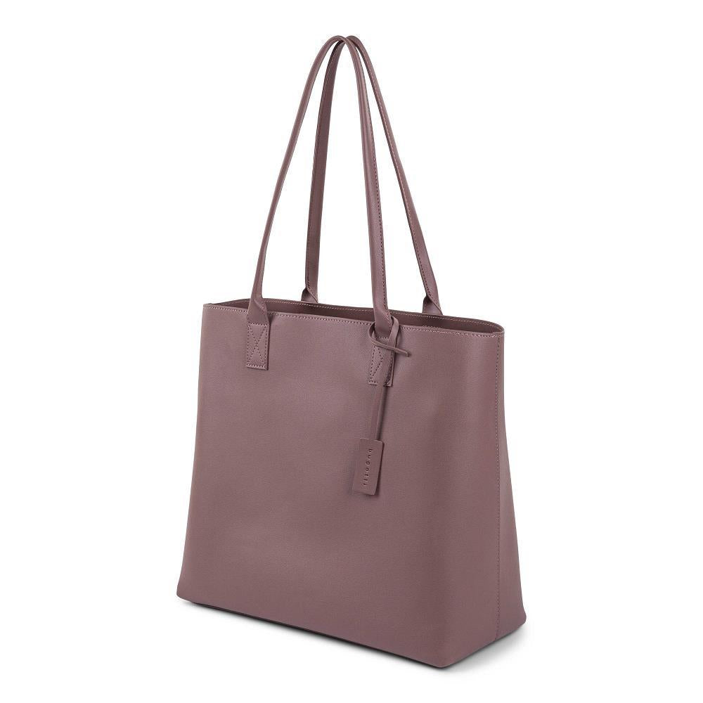 Bugatti Pure Collection Ladies Vegan Leather Tote with Removable Organizer (Pink)