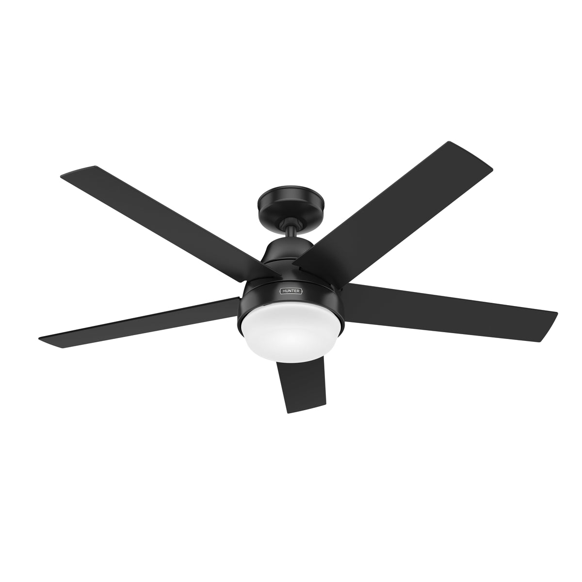 Hunter Aerodyne 52" Wifi Ceiling Fan w/ Light Kit Matte Black