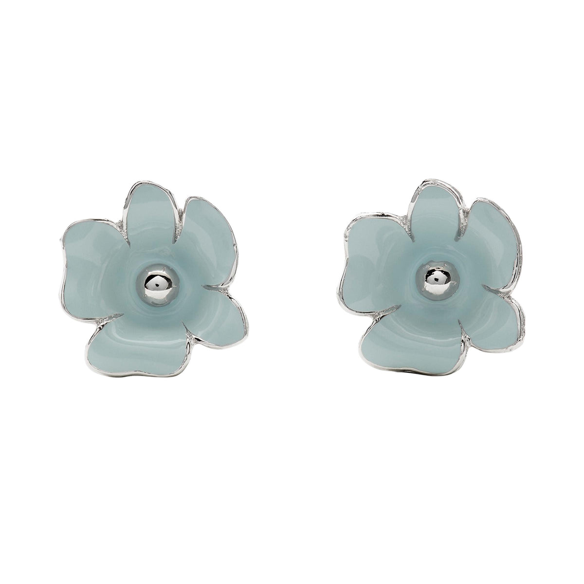 kate spade new york Golden Bloom Flower Studs - Blue/Silver