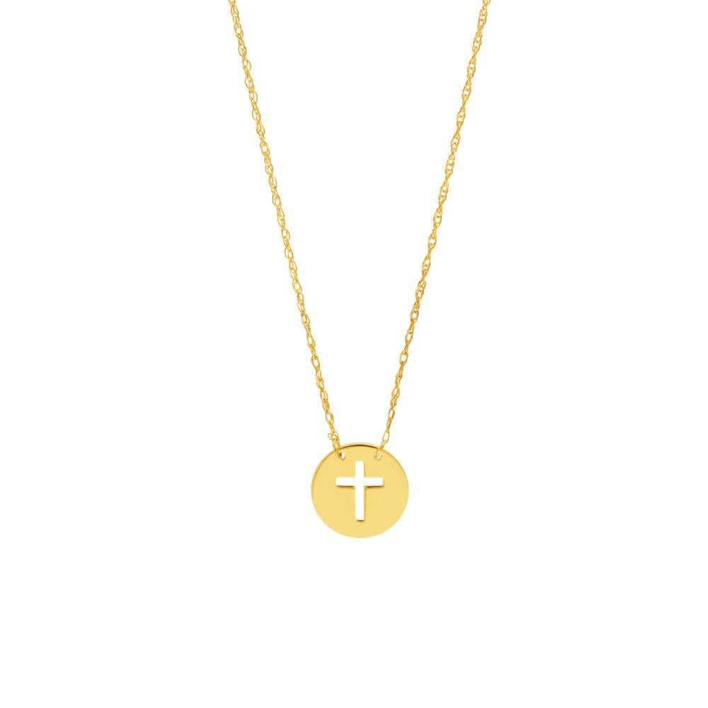 HAWLEY ST So You Cross Cutout Mini Disc Adj 18" Necklace