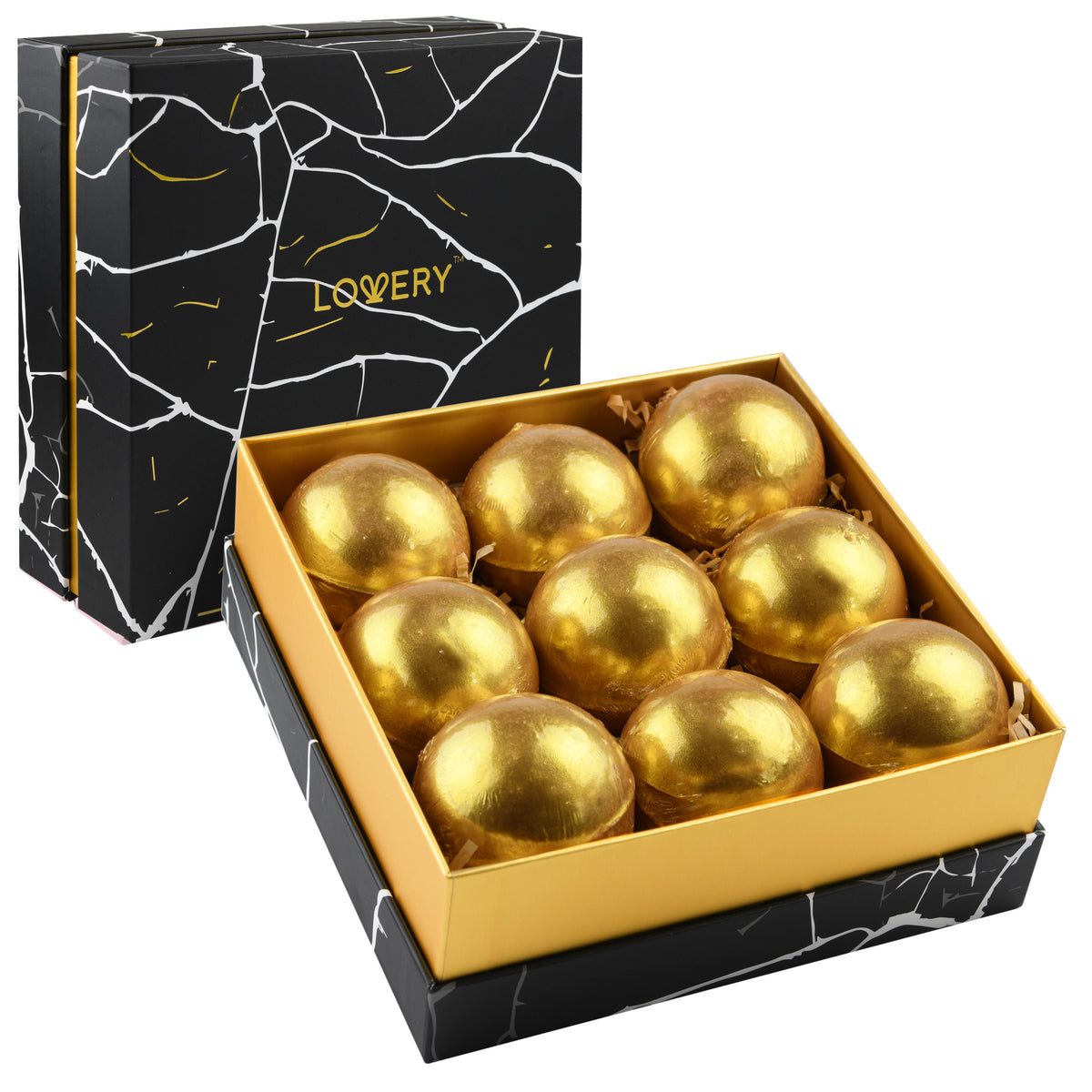 Lovery 24K Gold Bath Bombs Gift Set Size 9 Pieces