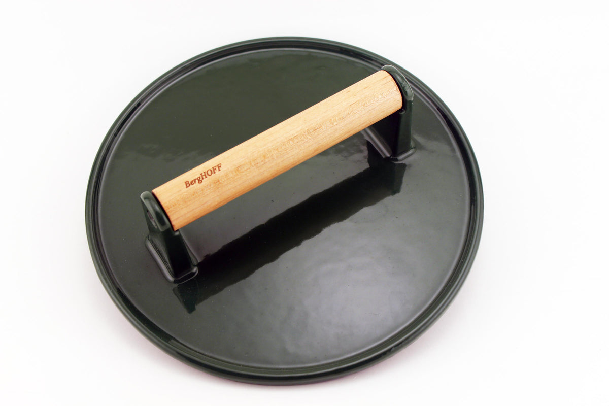 BergHOFF Cast Iron Steak Press 9" Green