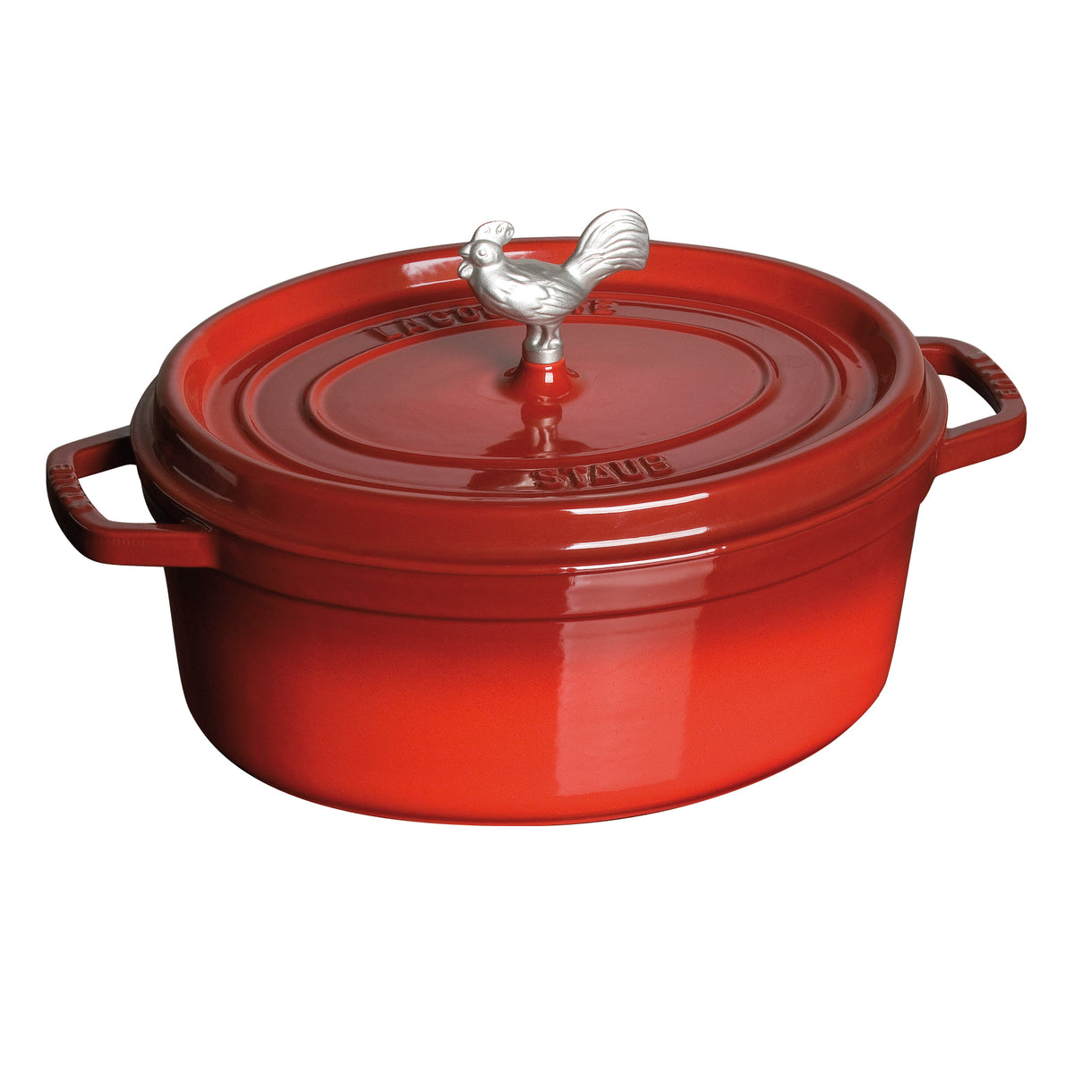 Staub Cast Iron 5.75 Qt. Oval Coq Au Vin in Grenadine