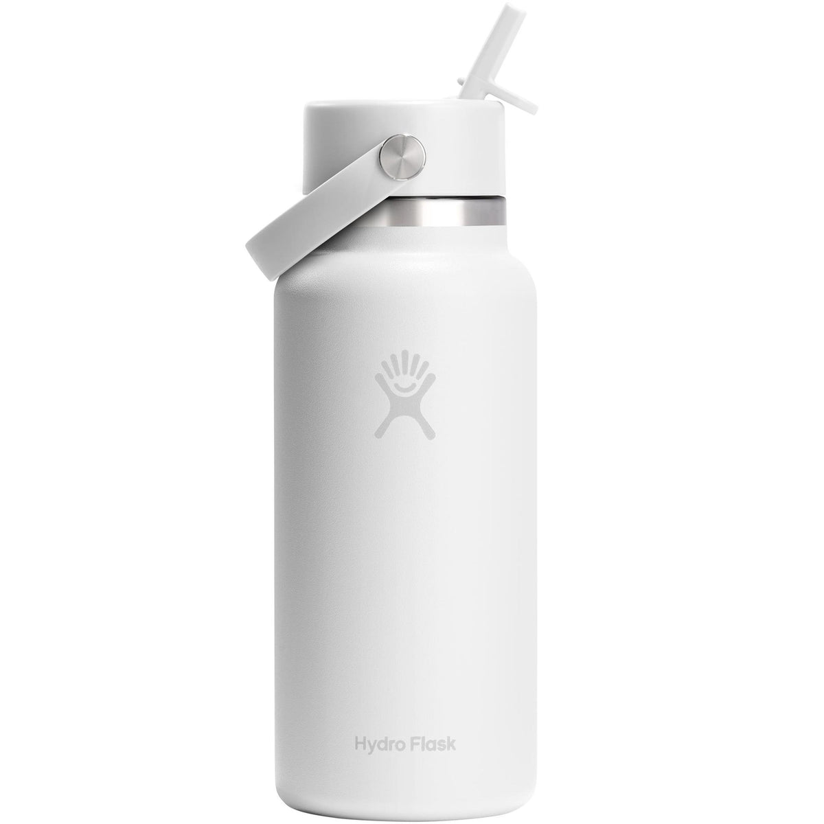 Hydro Flask 32 oz. Wide Mouth Bottle w/Flex Straw Cap - White