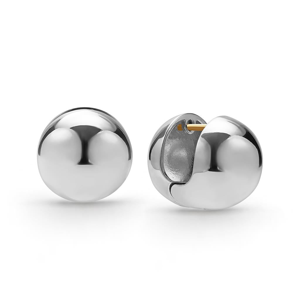 Lagos Round Huggie Stud Earrings Size 13mm