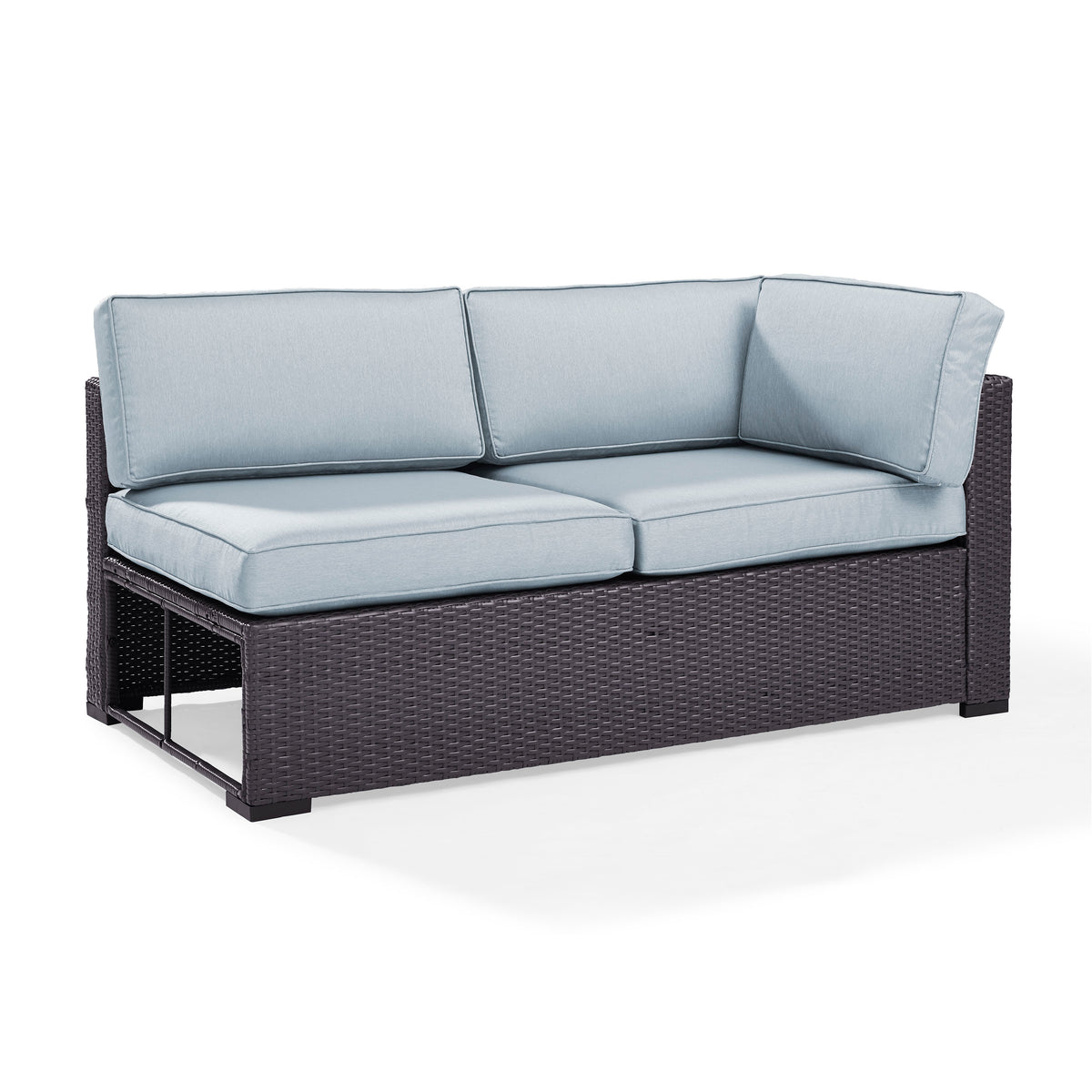 Crosley Outdoor Biscayne Wicker Outdoor Sectional Loveseat