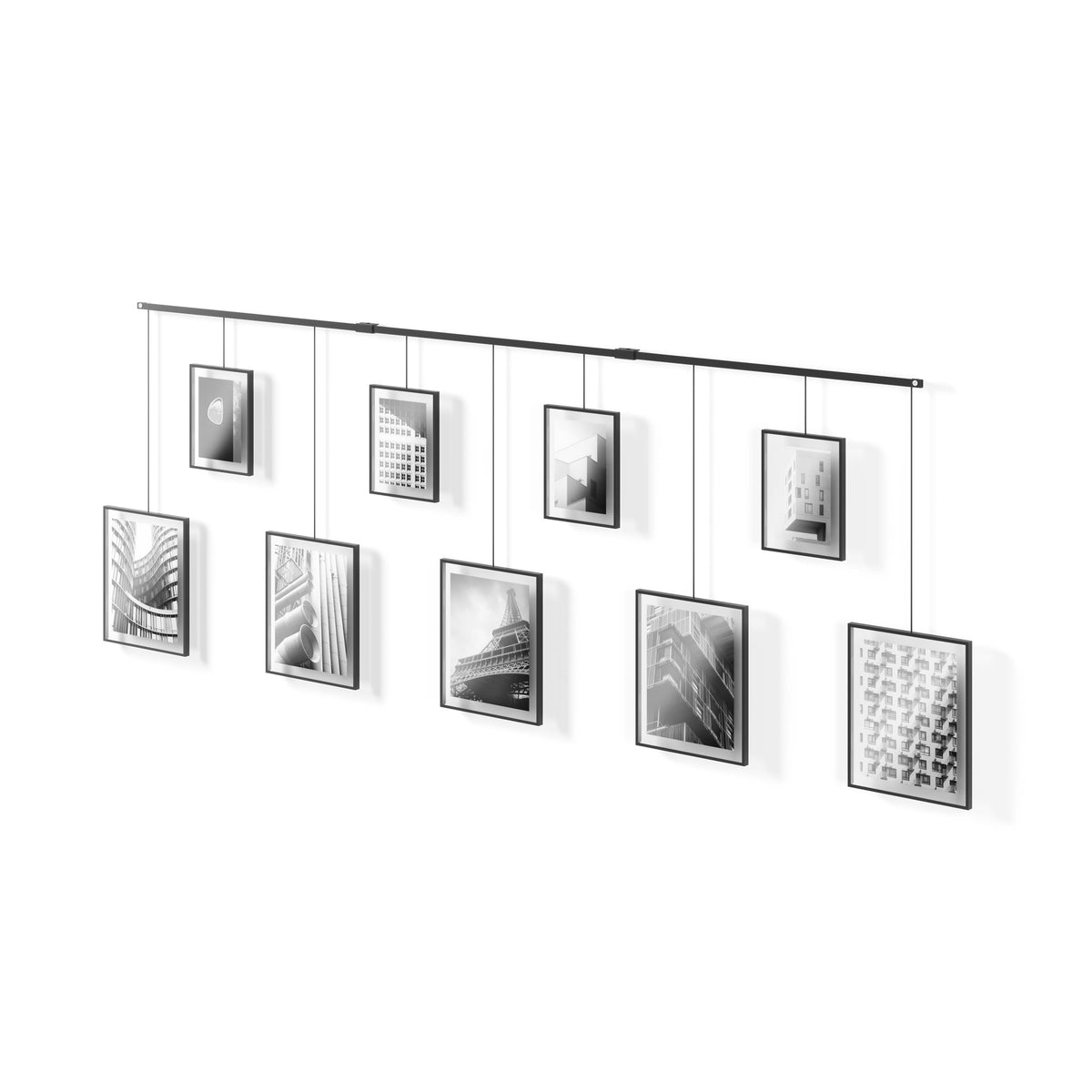 Umbra Exhibit Photo Display 9Op 5 8x10 and 5 5x7 Black