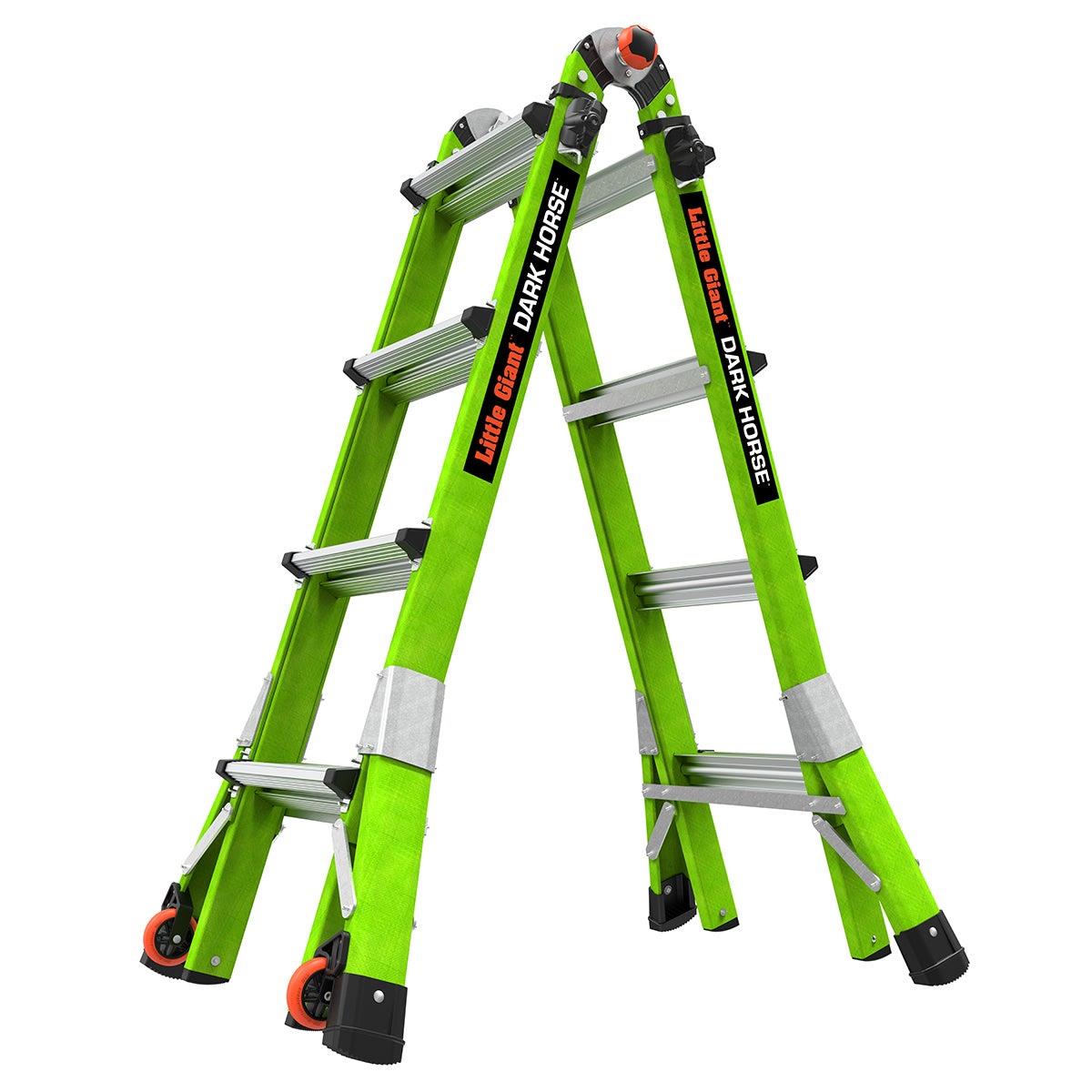 Little Giant Dark Horse 2.0 Model 17 Fiberglass Articulated Extendable Ladder