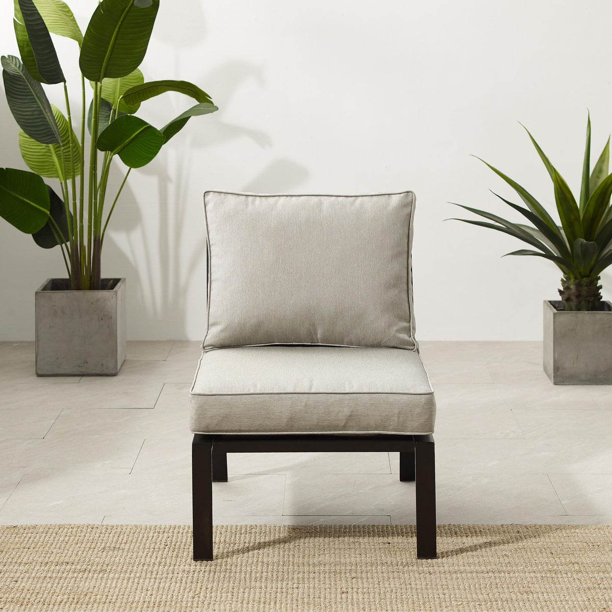 Crosley Outdoor Clark Armless Outdoor Sectional Chair