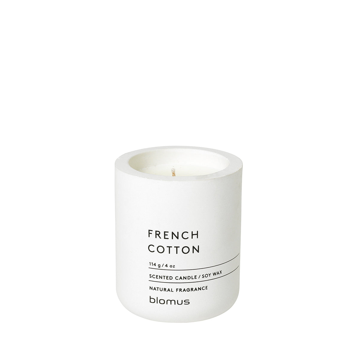 Blomus FRAGRA - Small Candle in Concrete Container - French Cotton