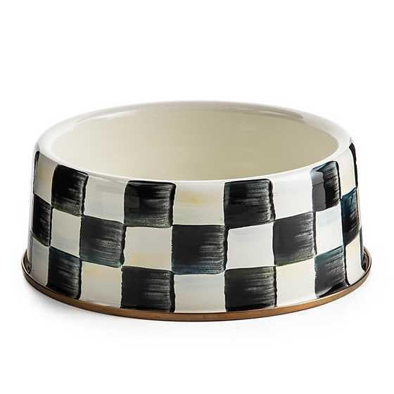 MacKenzie-Childs Rosy Check Large Pet Dish