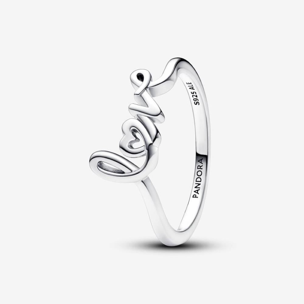 Pandora Handwritten Love Ring Size 8.5
