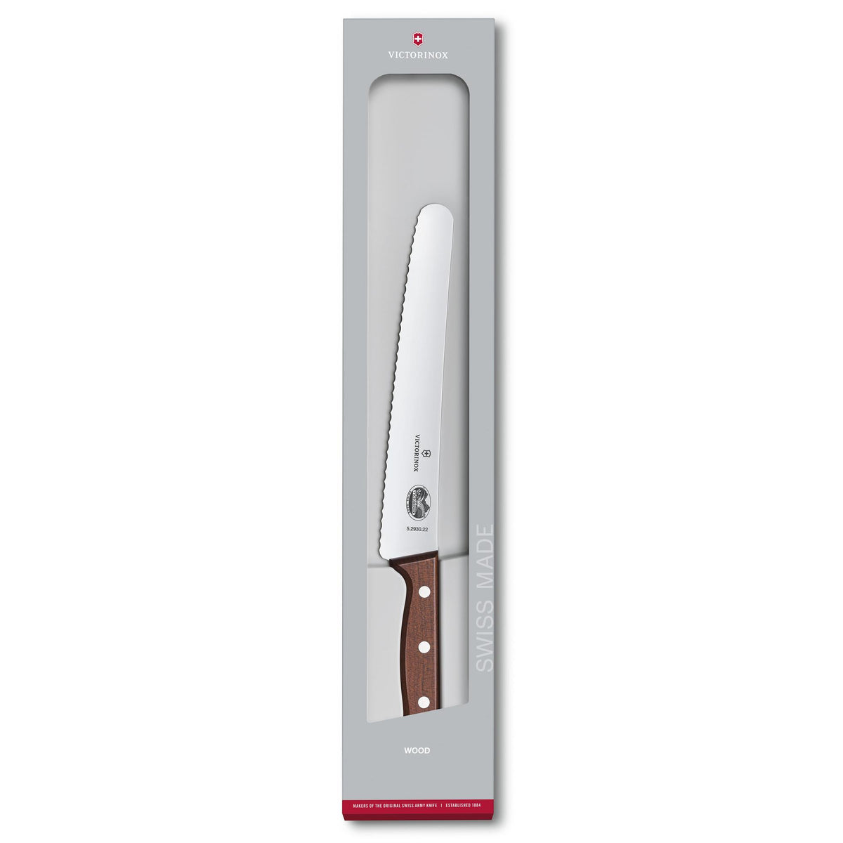 Victorinox Swiss Army Wood Bread & Pastry, 8.5" Serrated, Round Blade