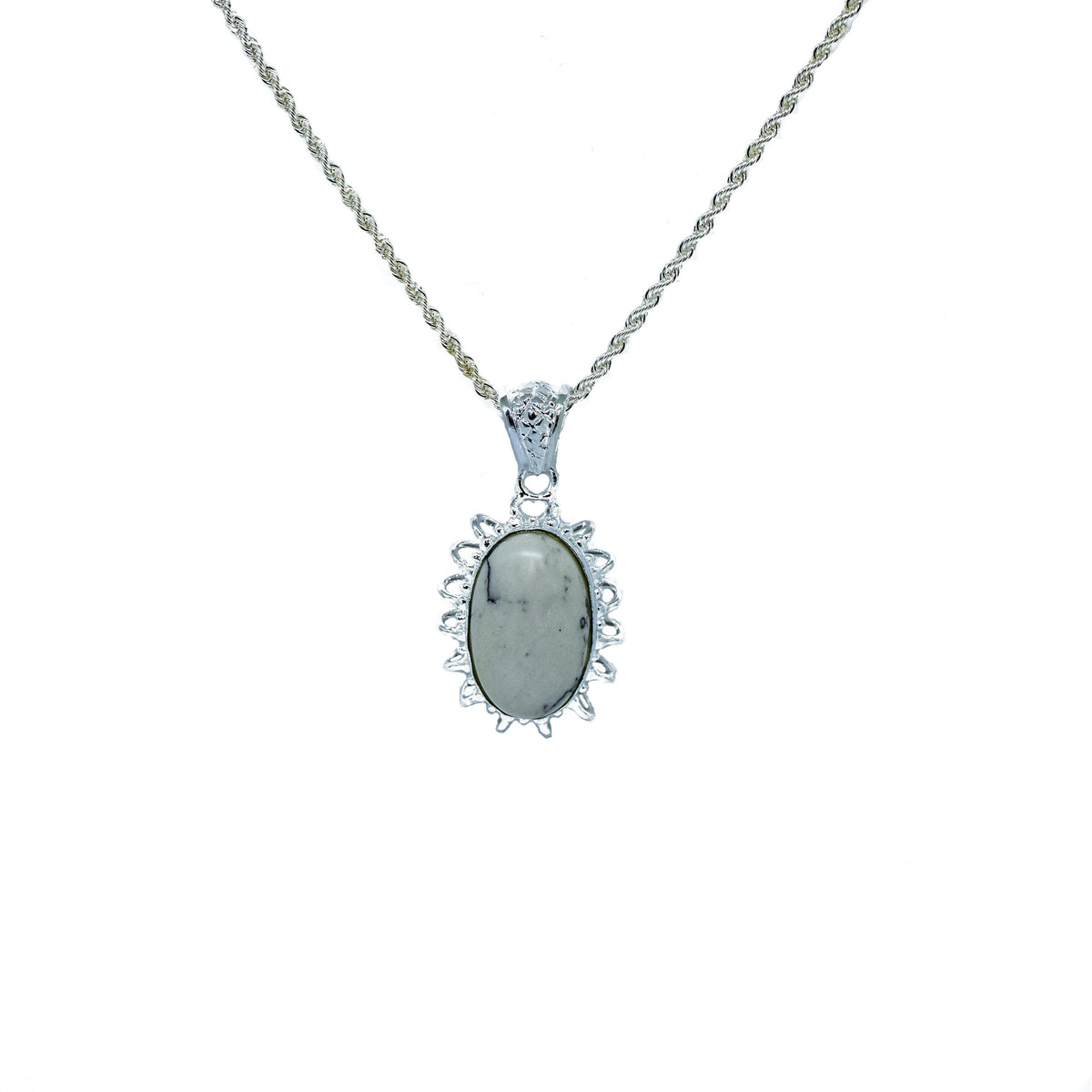 Completely Bella White Turquoise Studded Necklace