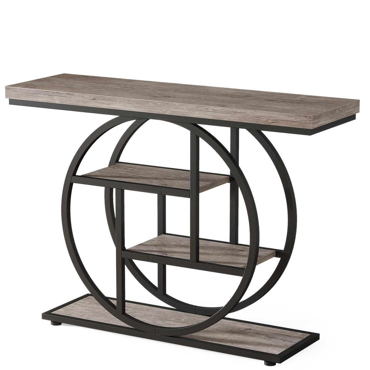 Stark Home 41.3" 4-Tier Industrial Console Table