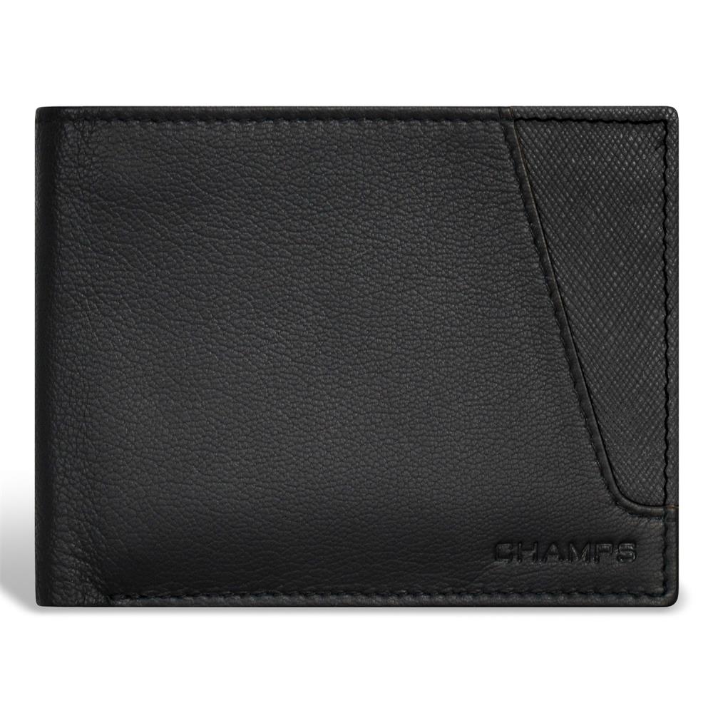 Champs Luggage Iconic Leather Center Wing Wallet Size 4.25"x3.5"