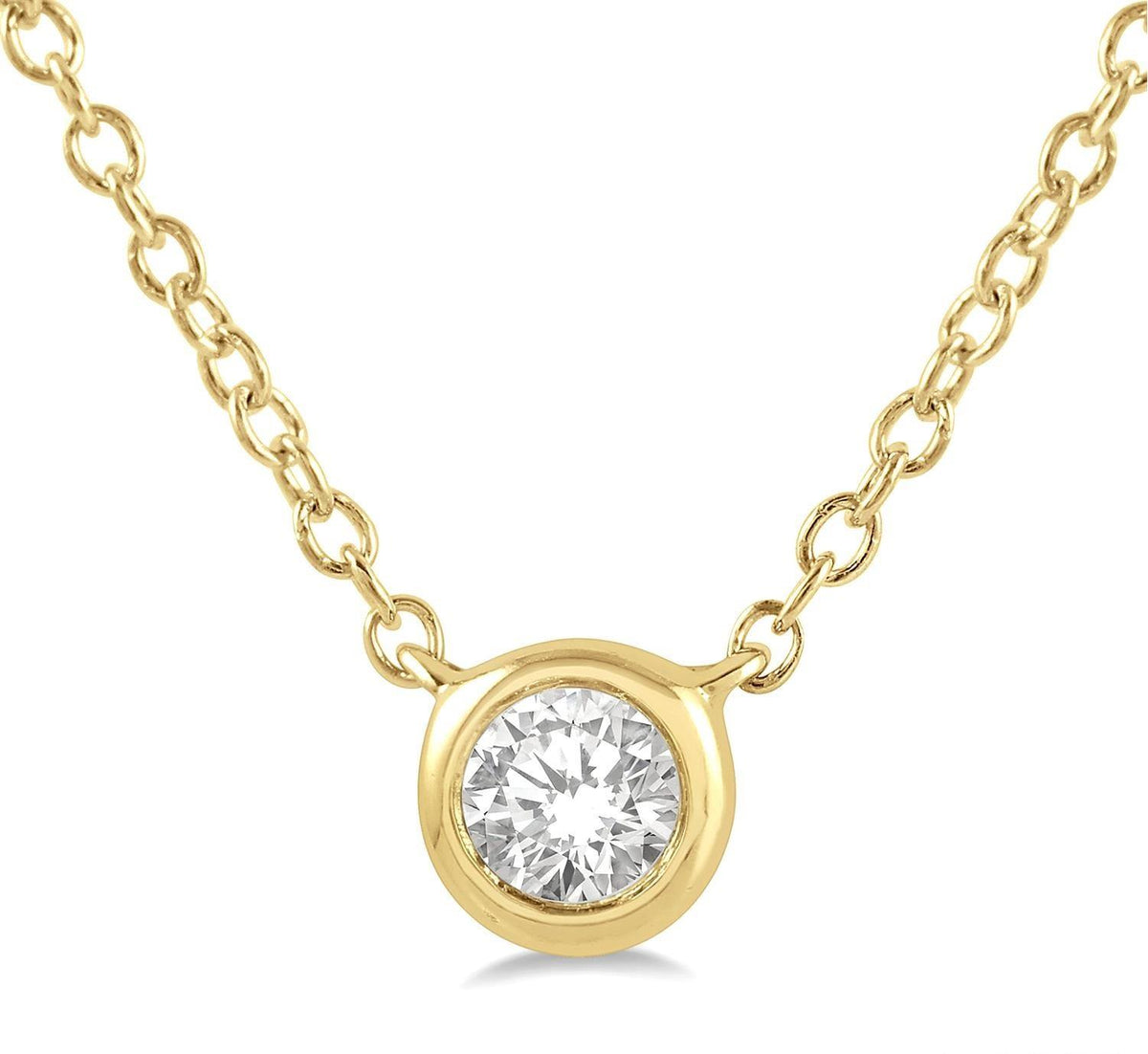 Jilco Inc Petite Bezel Set Diamond Necklace