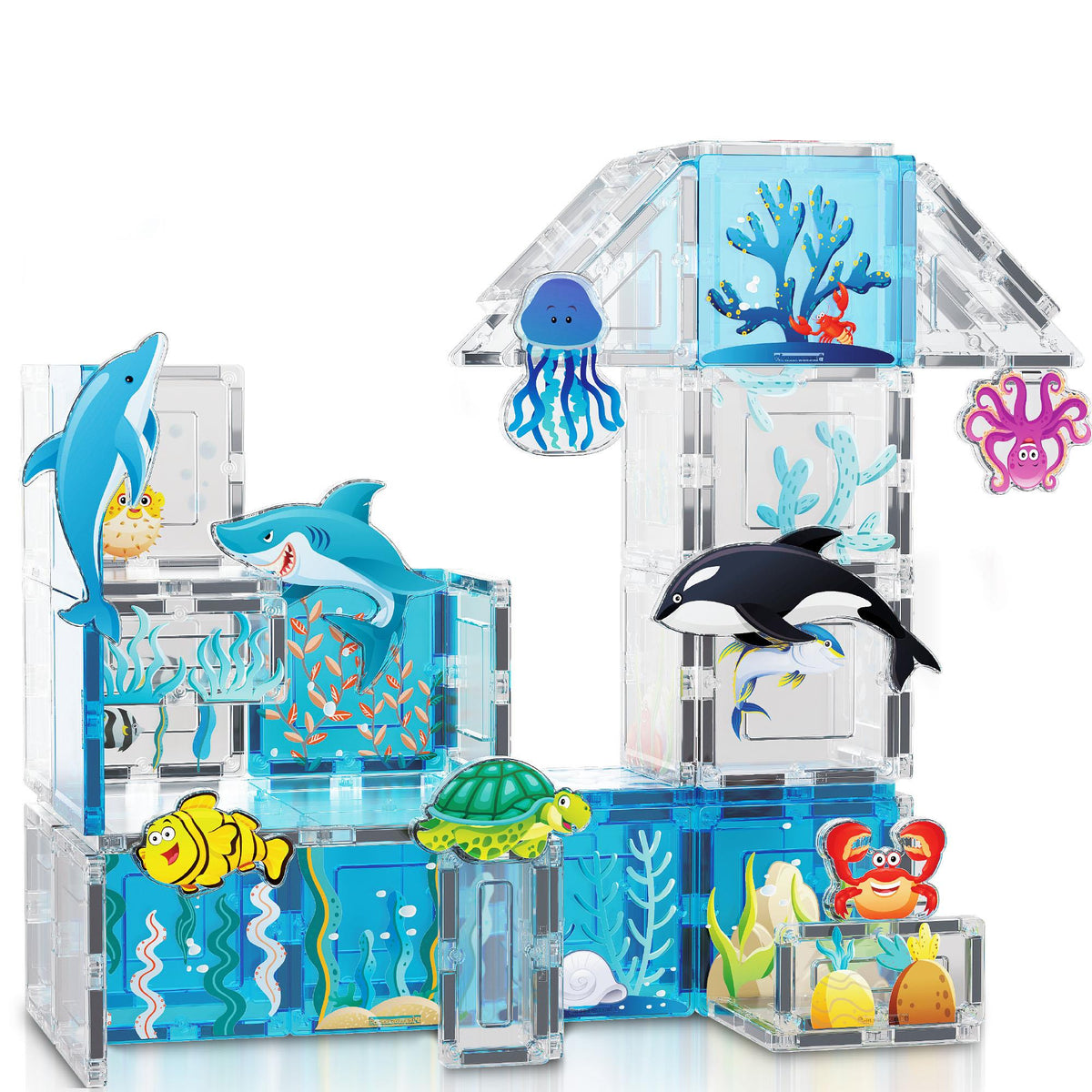 Picasso Tiles Aquarium Magnetic Building Block Tiles