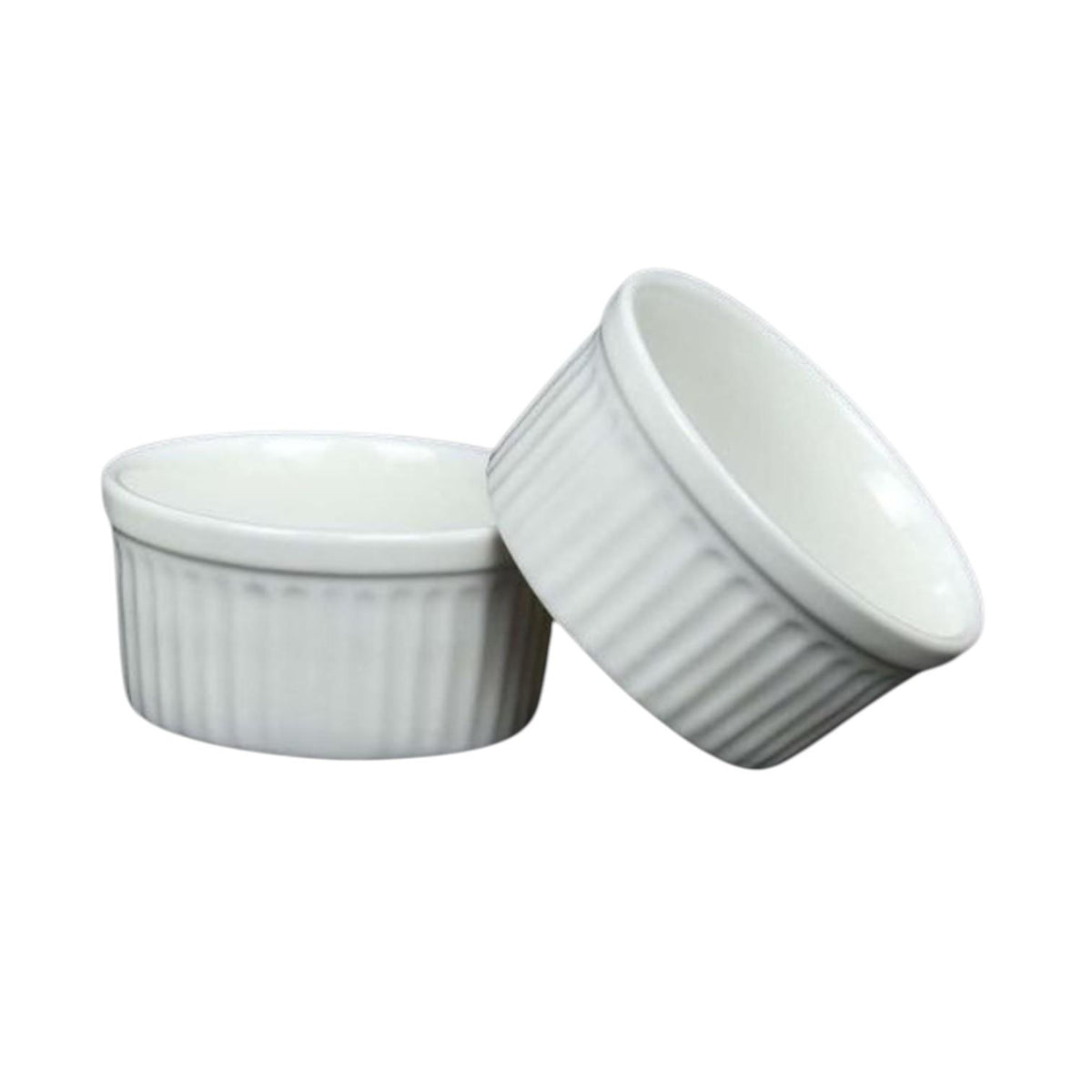 Gourmet Edge Set of 6 Ceramic 3.5" Baking Ramekin Bowls