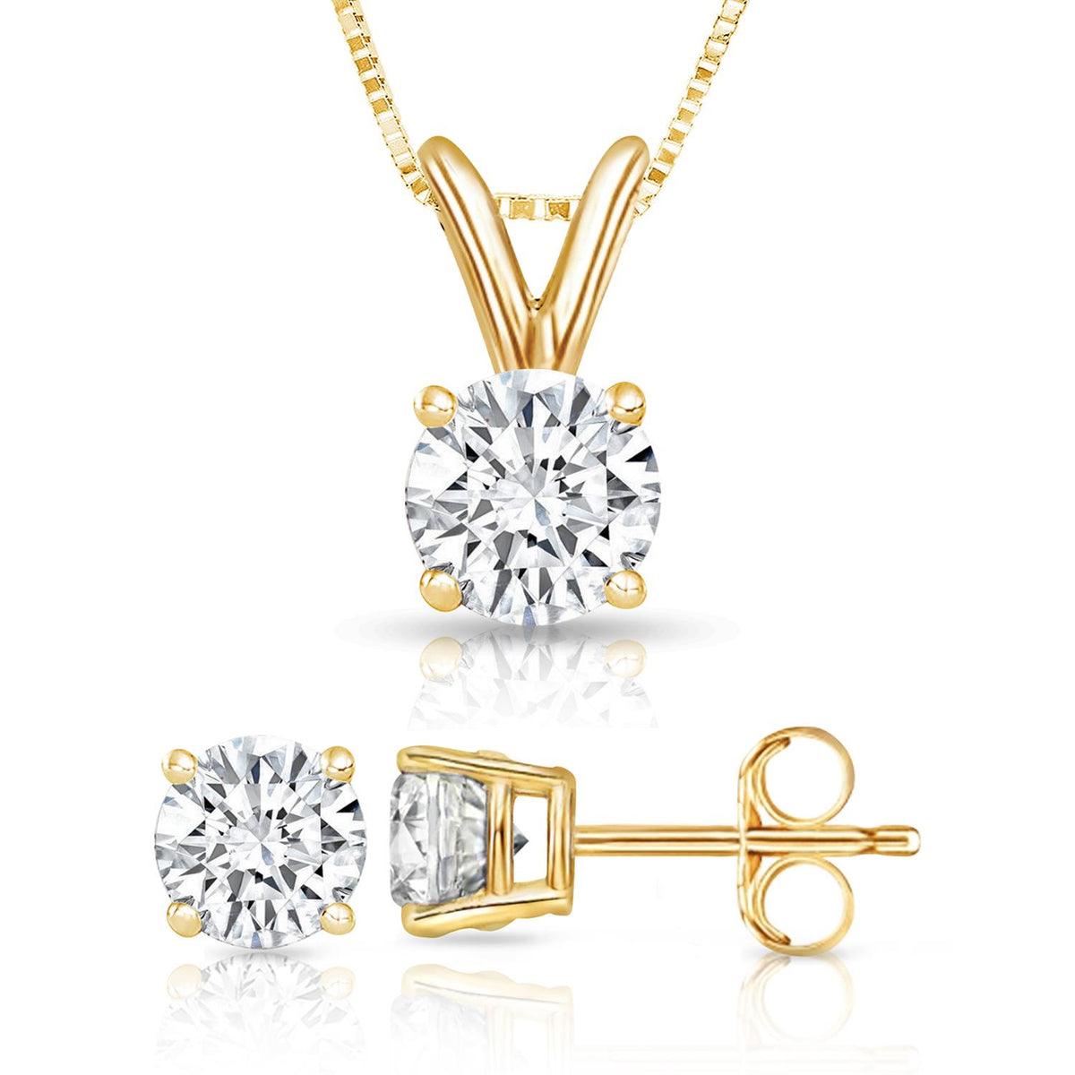 Infinity Luxe Jewelry Collection Lab Grown Diamond Pendant Earrings Set
