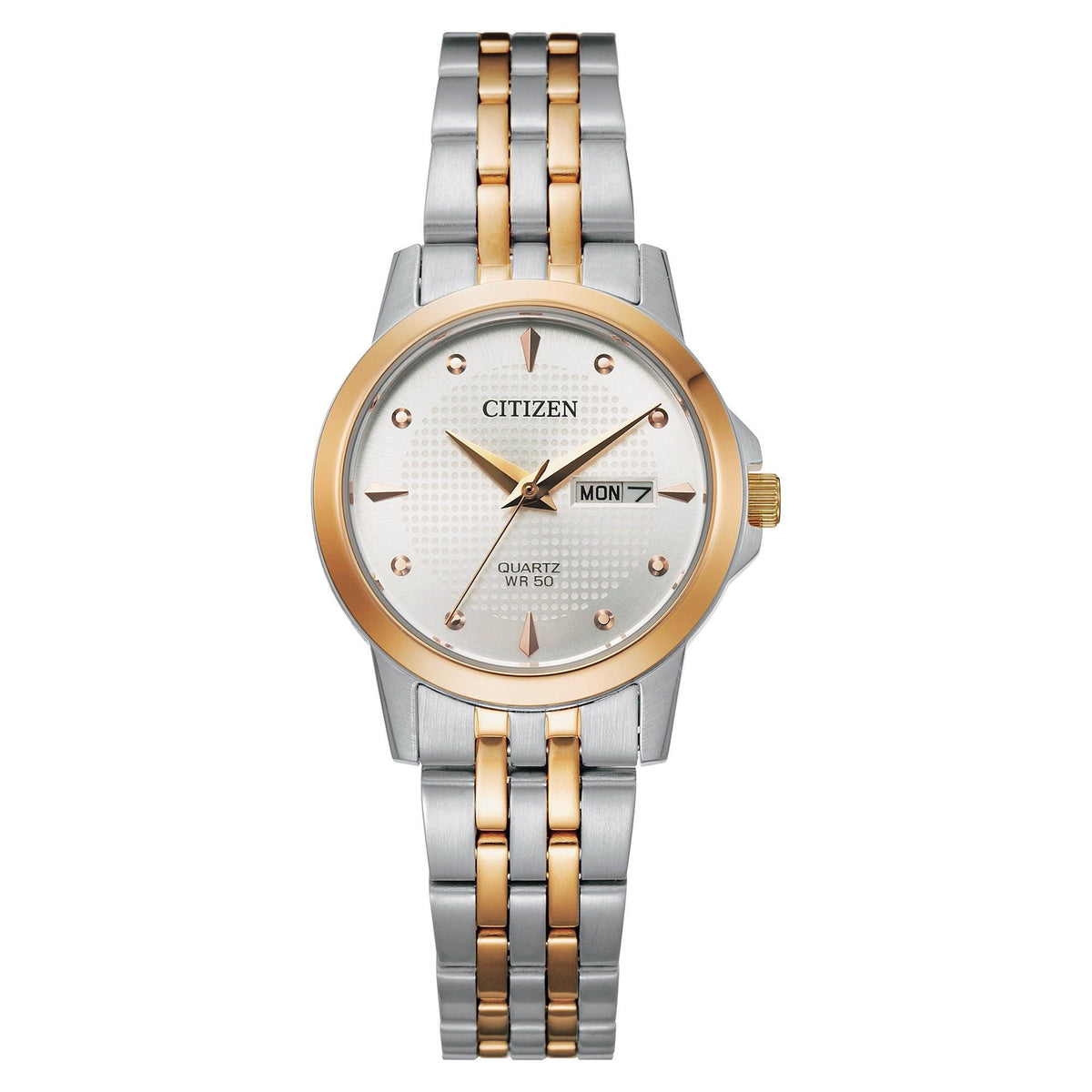 Citizen Ladies Quartz Two-Tone Stainless Steel Watch Silver-White Dial