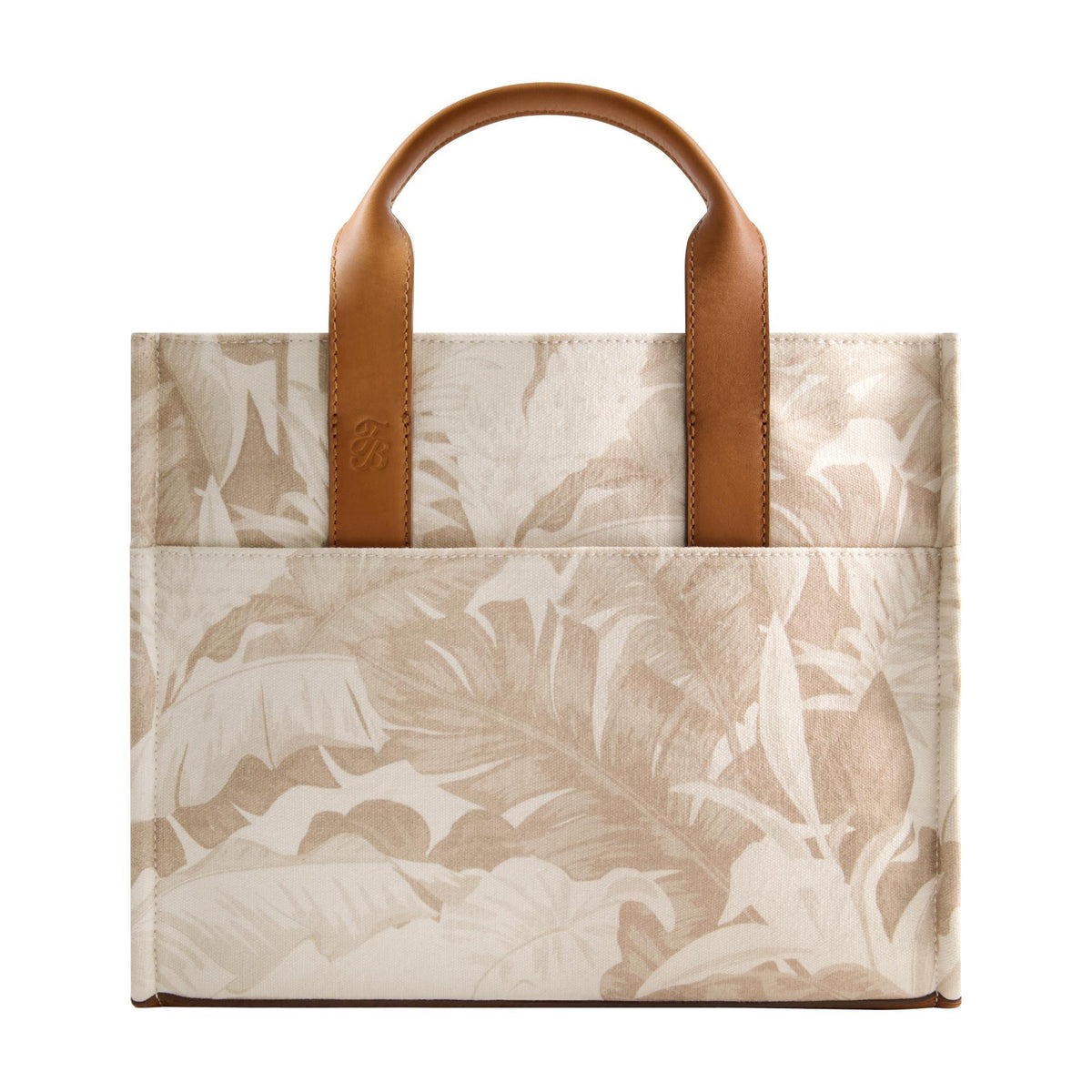 Tommy Bahama Handbags Leather Trim Medium Floral Tote Size 9"
