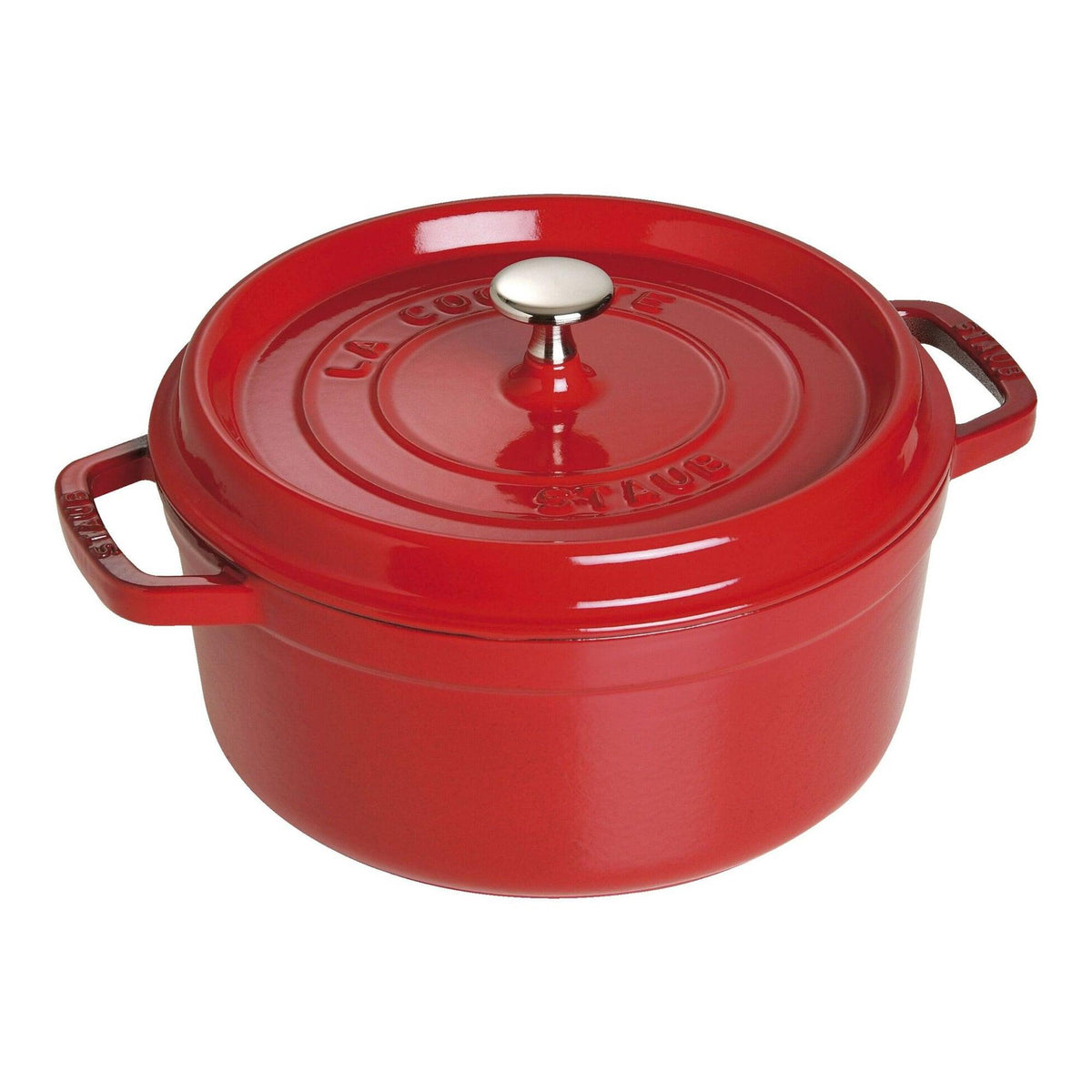 Staub 4qt Cast Iron Round Dutch Oven Cherry