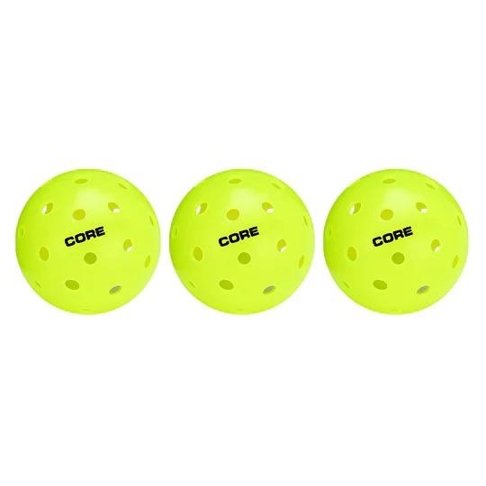 CORE Pickleball Outdoor Pickleballs - 3 Pack - Neon Green