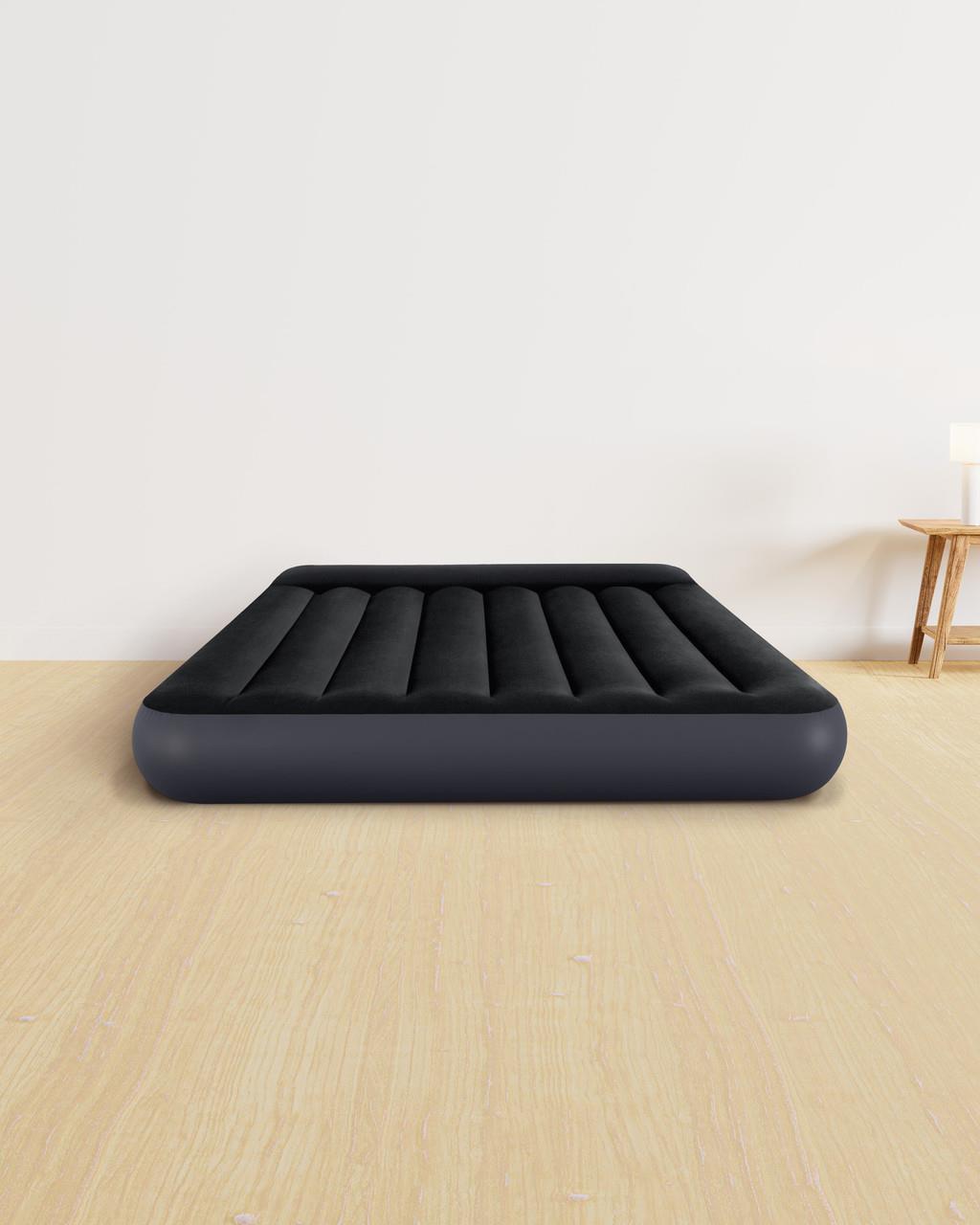 Intex Dura-Beam Standard Pillow Rest Air Mattress 10" Full w/ Built-In Electric Pump