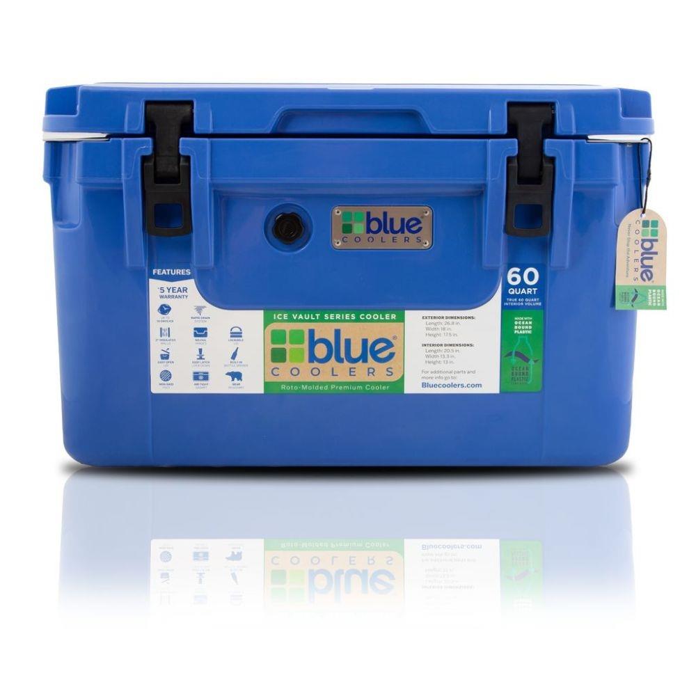 Blue Coolers 60Q Ice Vault Ocean Bound Plastic Cooler Size 60Q