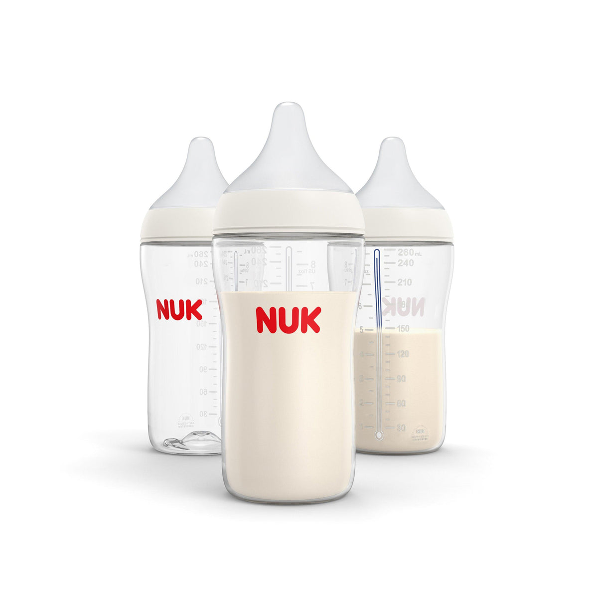 Nuk Perfect Match 8oz Medium Flow 2-in-1 Natural + Anti Colic Bottle - 3-Pack