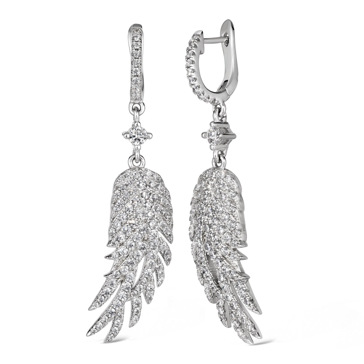 Anna Zuckerman Angel Wings Crystalline Earrings