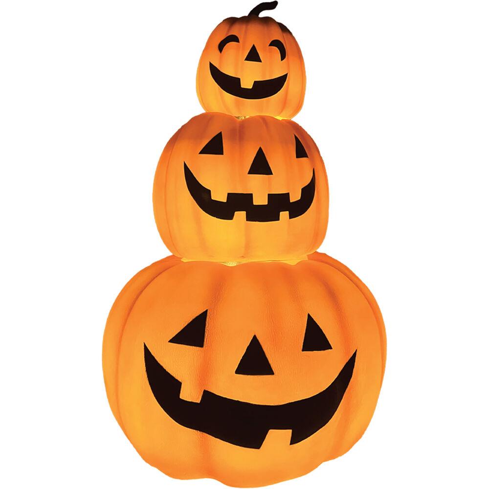 Haunted Hill Farm 29" 3 Stacking Pumpkins Blow Mold with Lights