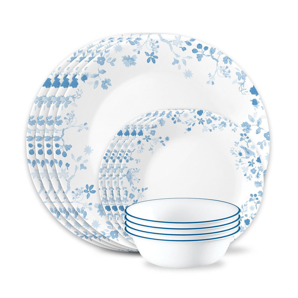 Corelle 12pc Glass Dinnerware Set Garden Song