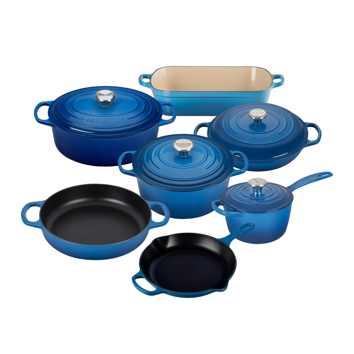 Le Creuset 11pc Signature Cast Iron Cookware Set Marseille