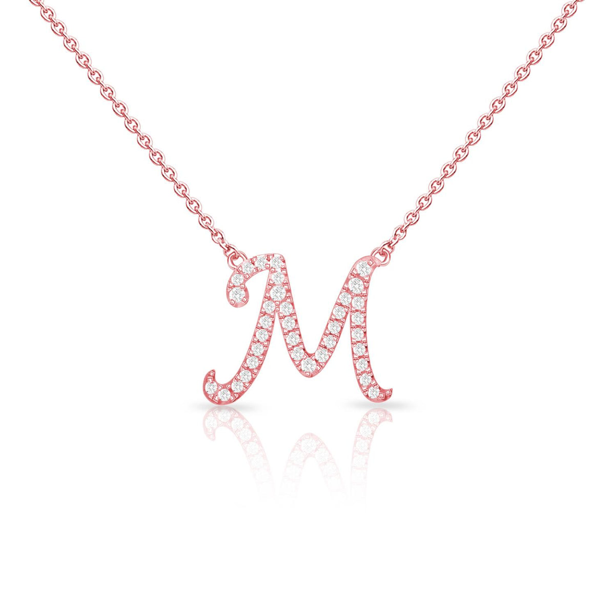 Infinity Luxe Jewelry Collection Diamond Cursive Initial W/Chain