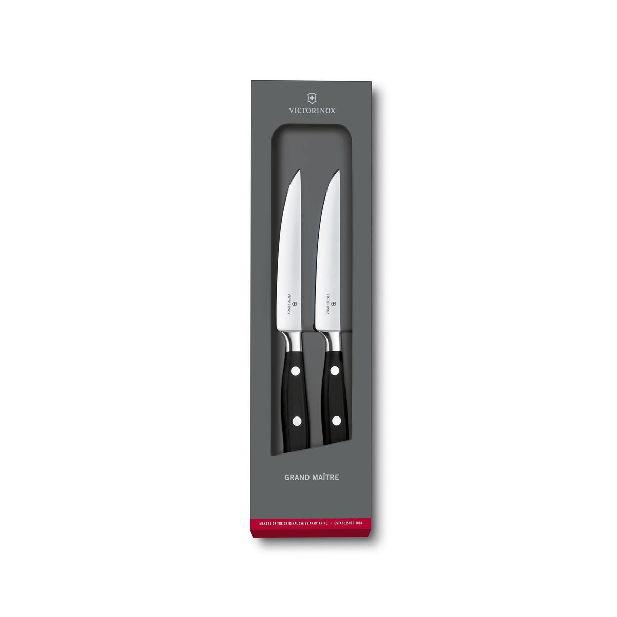 Victorinox Swiss Army Grand Matre, steak knife set, 2pcs, 12cm, straight, pom, gift box