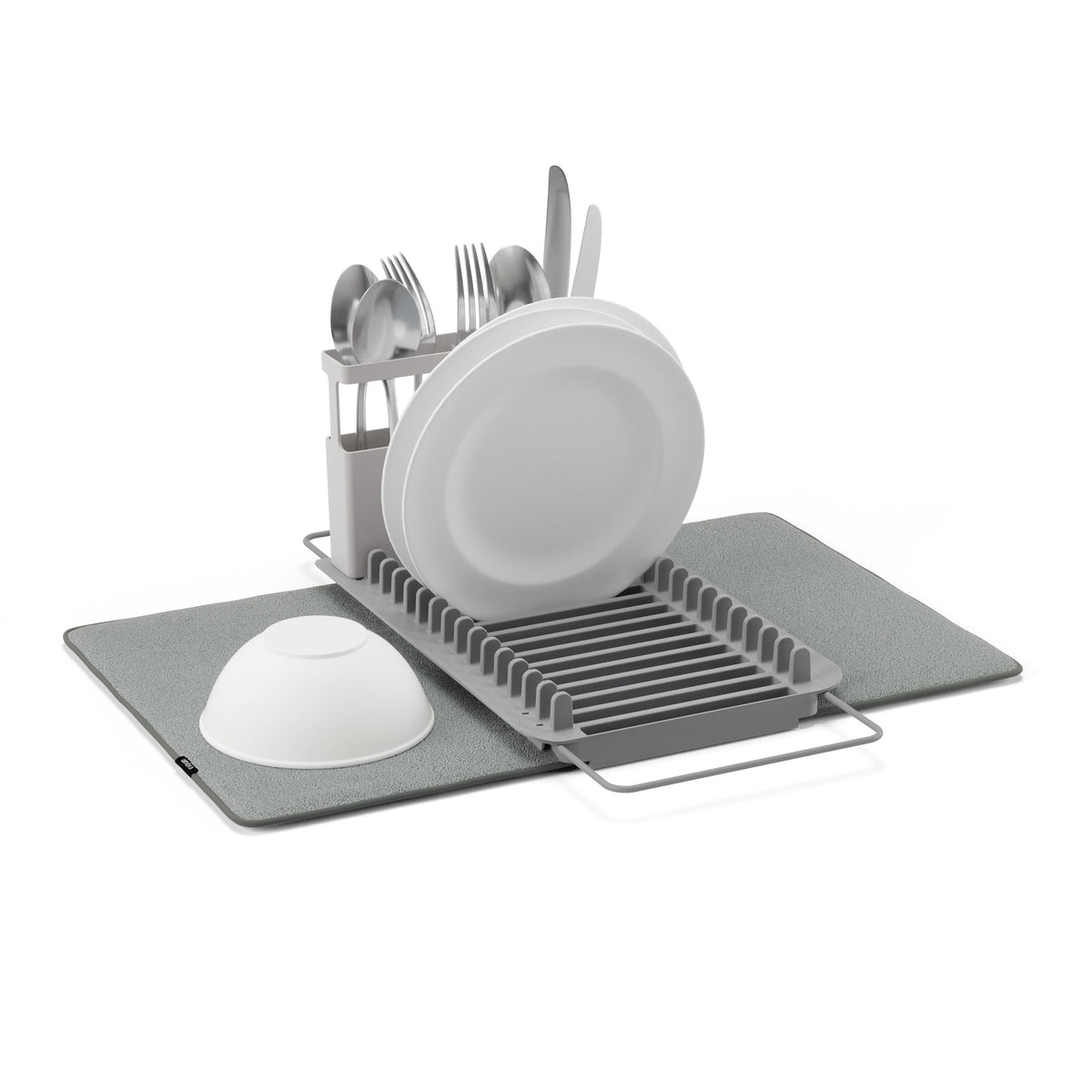 Umbra Udry Over The Sink Dish Rack and Mat Charcoal